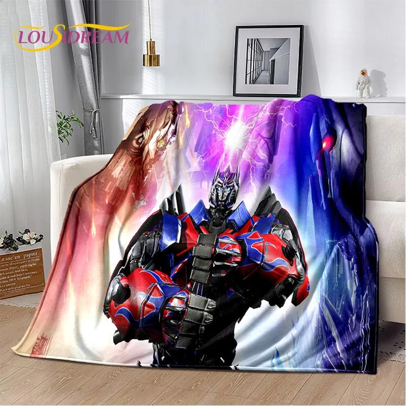 HD Cartoon T-Transformers Autobots 3D Soft Blankets,Keep Warm Throw Blanket for Picnic Beds Sofa Home Bedroom Gifts Kids Hiking