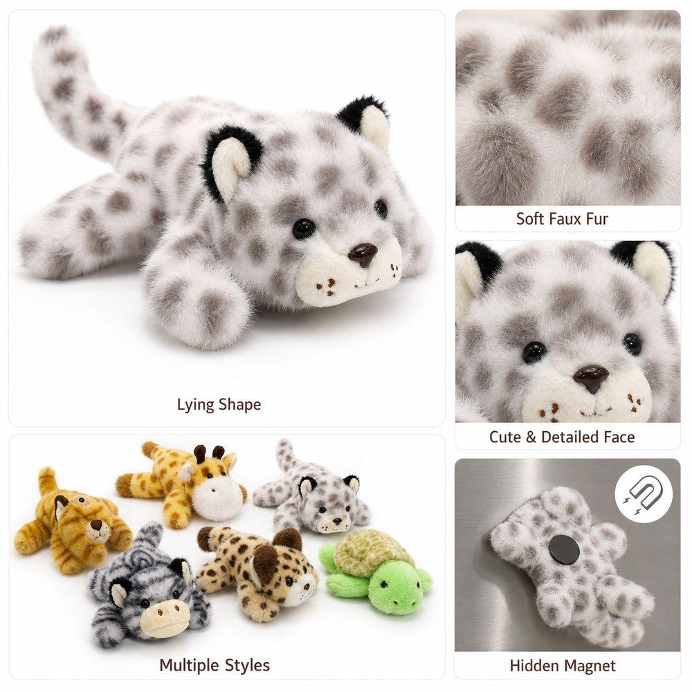 Tiger Forest Series Refrigerator Magnet Leopard Cat Lying Doll New Animal Fridge Magnet Home Decor