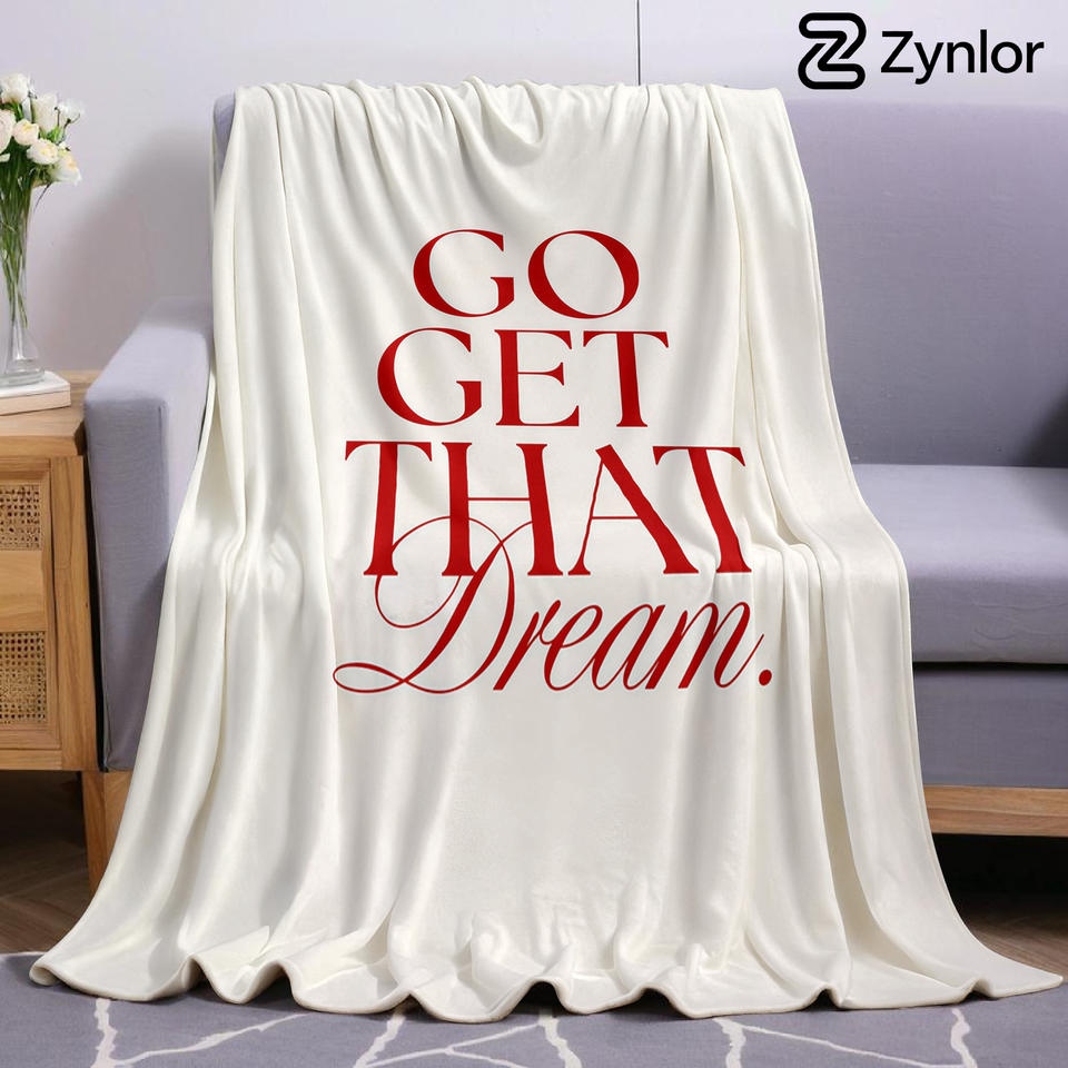 Motivational Red Quote Text Cartoon Anime Print Flannel Blanket Soft Warm Throw for Kids Bedroom Sofa Bed Christmas Office Car