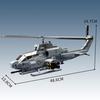 MISINI M8024 AH-1W Super Cobra Военный вертолет с вооружением, Набор строительных блоков, 958 деталей, Военный, Средний размер 1:Набор строительных блоков "Вертолет" масштаба 1:35, Идеальный