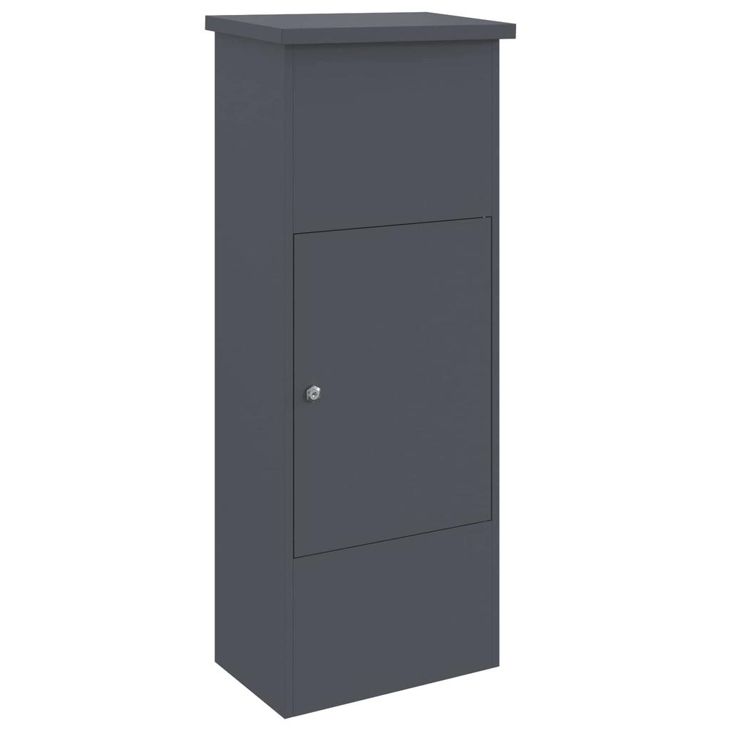 Parcel Drop Box with Storage Anthracite 44.5 x 29 x 110.5 cm Steel