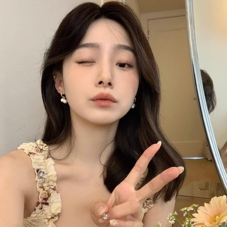 Высококлассные французские ретро серьги-подвески с жемчугом: Элегантные, Универсальные Серьги-кольца для Женщин