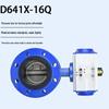 Пневматический фланцевый дисковый затвор D641X-10/16Q с мягким резиновым уплотнением, быстрозапорный, для сточных вод, DN50-400.