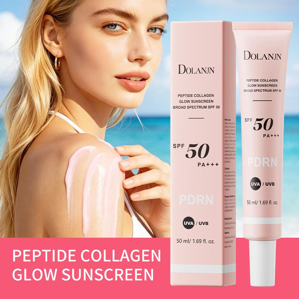 Salmon Collagen DNA PDRN Sunscreen SPF50+++ Face Body Lotion Shield Cream 