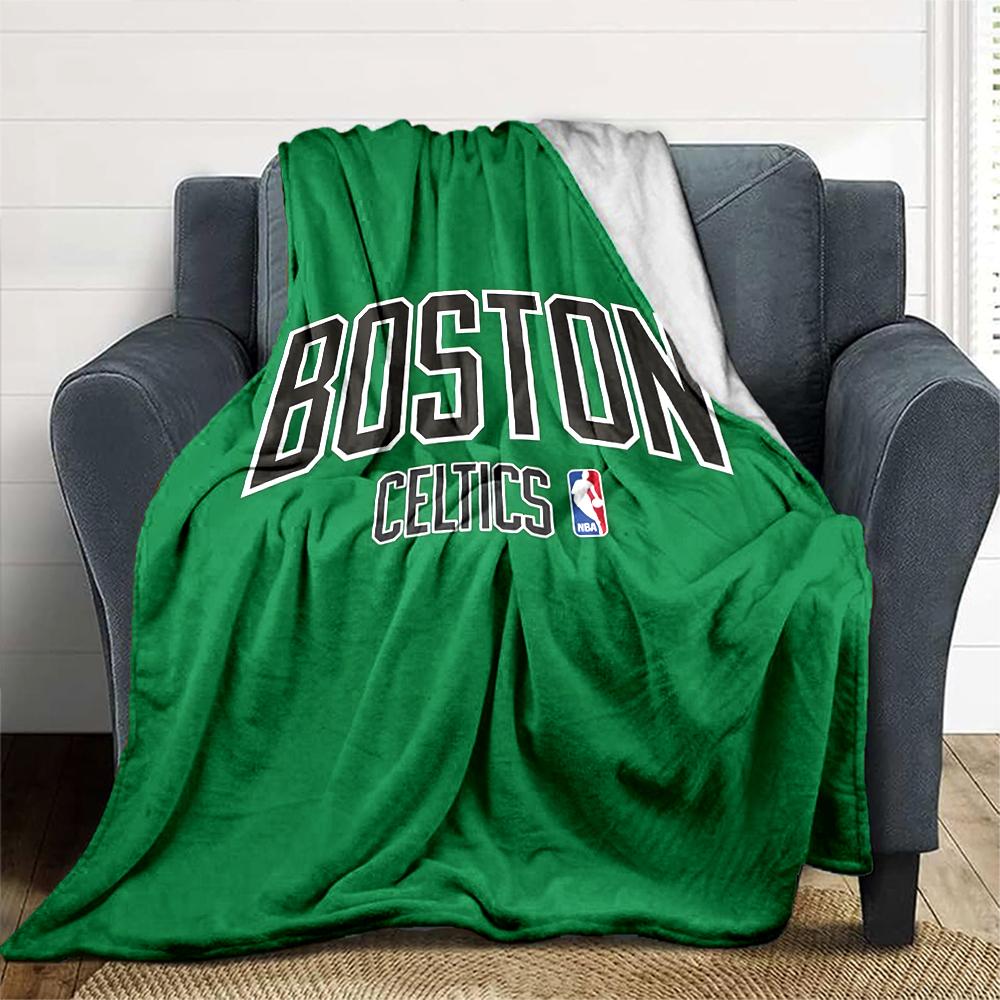 1pc Boston Celtics Blanket, Gift, for Men and Women, Soft Blanket, Good for Sofa Bed Couch Travel, Lightweight Flannel Blanket