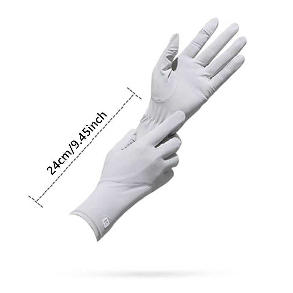 Non-slip Anti-UV Gloves Thin Riding Mittens Summer Ice Silk Gloves for Women Lady
