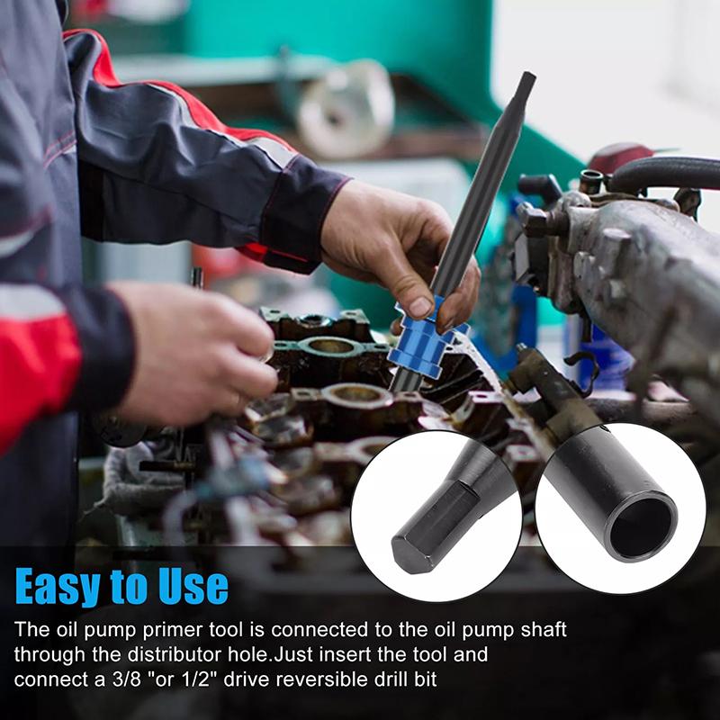 Инструмент для заливки масляного насоса для Chevy 283 Sbc 454 Bbc Алюминиевый инструмент для заливки масляного насоса Антикоррозийный для двигателя Chevy V6 V8 Маленький Большой Блок