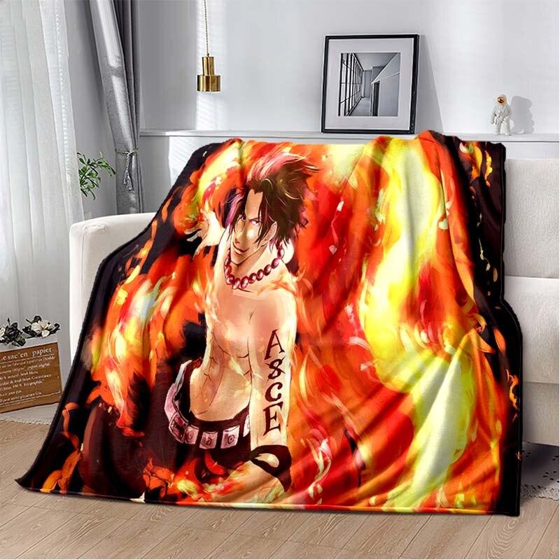 Anime One Piece 3D Printed Art Fleece Blanket for Beds Hiking Picnic Thick Quilt Fashionable Bedspread Fleece Throw Blanket
