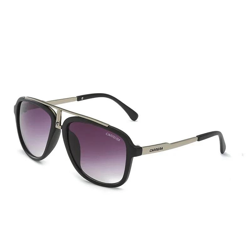 Солнцезащитные очки Carrera Retro Винтажные с защитой UV400 Металлическая оправа Спортивные Очки для вождения для мужчин Женщин Стиль Пилот 167/S
