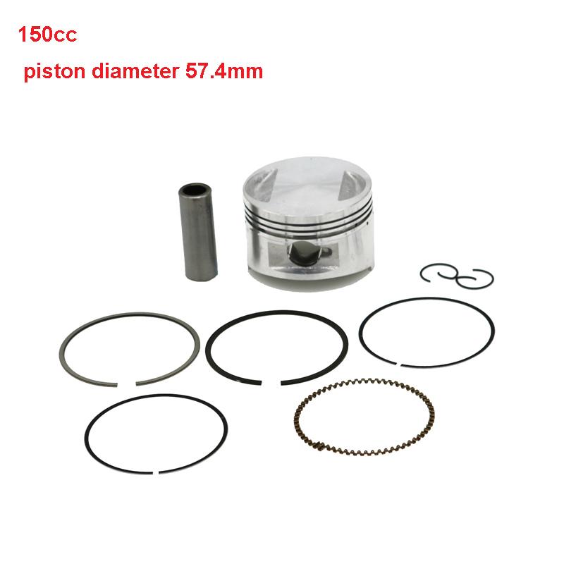 LMoDri Поршень для мотоцикла Поршень для скутера GY6 Поршень со штифтом и кольцевой прокладкой в ​​сборе Комплект для GY6 125 125cc