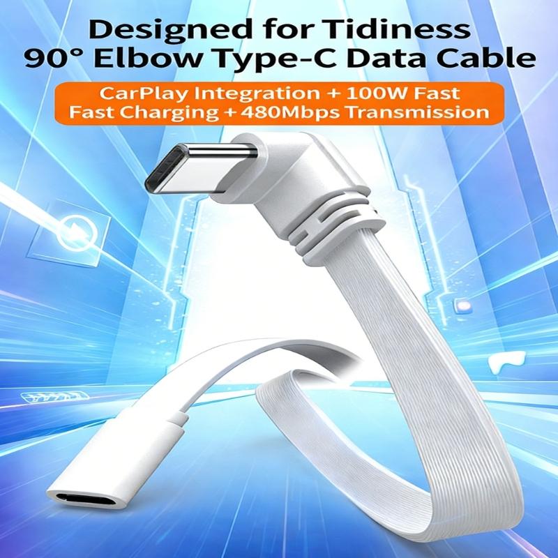 Силиконовый короткий 10/20/50 см Type C на USB C кабель 480 Мбит/с Быстрая зарядка 100 Вт Кабель для передачи данных для мобильного телефона, ноутбука, планшета