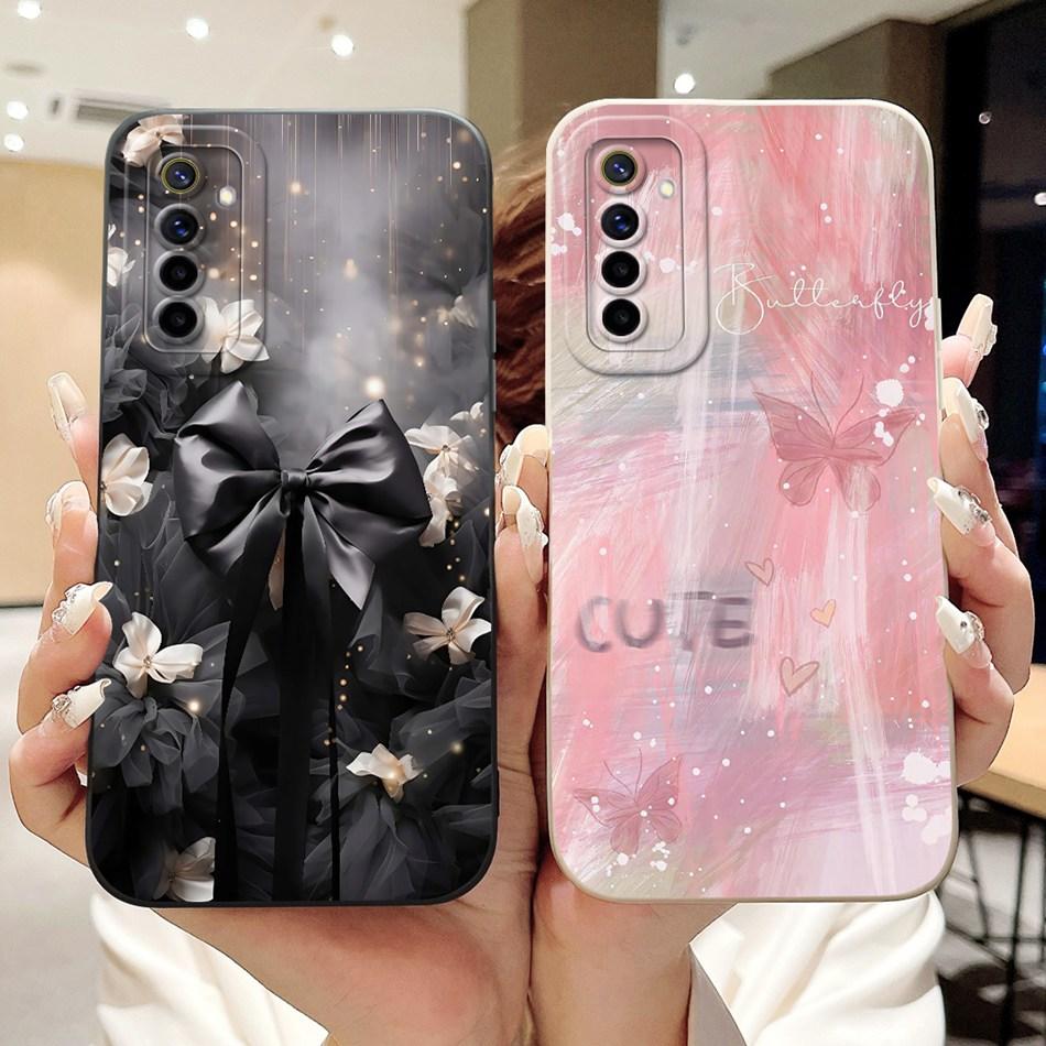 Для Realme 6 Pro Realme6 Красивый Чехол для Телефона с Рисунком Розы и Бантом Для Realme 6 6Pro Мягкие Силиконовые Ударопрочные Чехлы