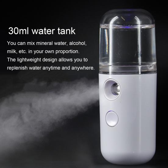 Mini Travel Steamer Cordless USB Rechargeable 30ml Water Tank Handheld Clothes Steamer Portable Facial Hydrating Device for Travel Home