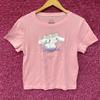 Sanrio Киннаморолл Цветочная Корона Розовый Укороченный Топ Футболка