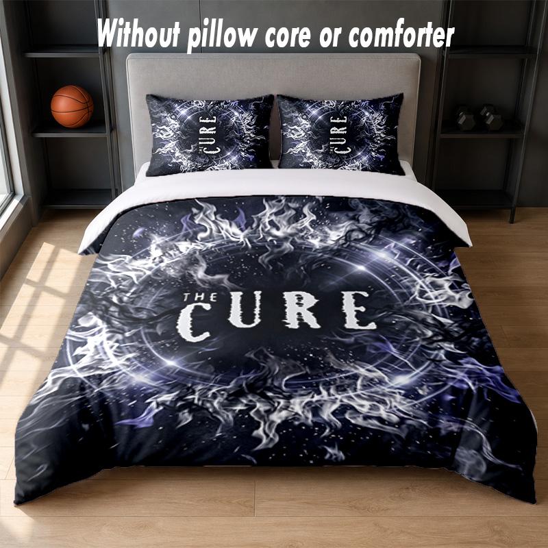 The Cure Design Bed Bedding Set 1 Duvet Cover + 2 Pillowcases Soft Breathable Household Bed Linens