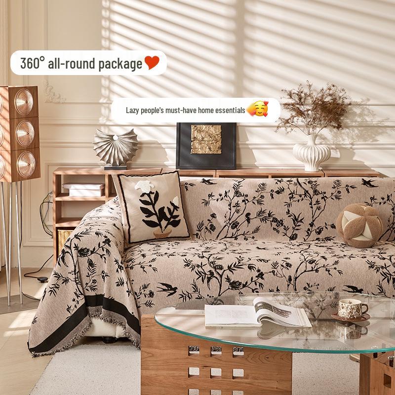 Французский Ретро Чехол на диван из шенилла - Универсальная защита от царапин кошек для четырех сезонов