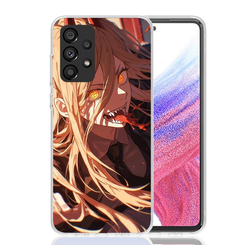 C-Chainsaw Mans Power Phone Case For Samsung Galaxy A52 A32 A22 A12 A02S A50S A30S A51 A31 AA71 Note 20 Ultra 10 S10 Plus Galaxy