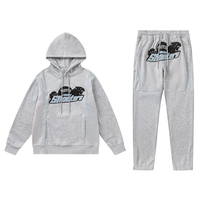 Unisex Hooded Sweatshirt Set With Embroidered Eagle Design Loose Fit Hip Hop Streetwear Men Women Winter