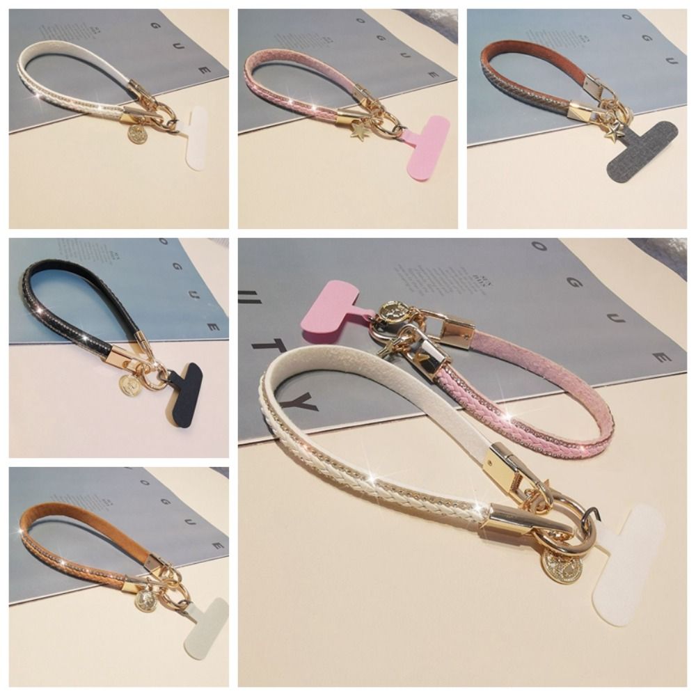 PU Leather Leather Wrist Mobile Phone Lanyard Phone Anti-loss Sling Lanyard  Mobile Phone Case