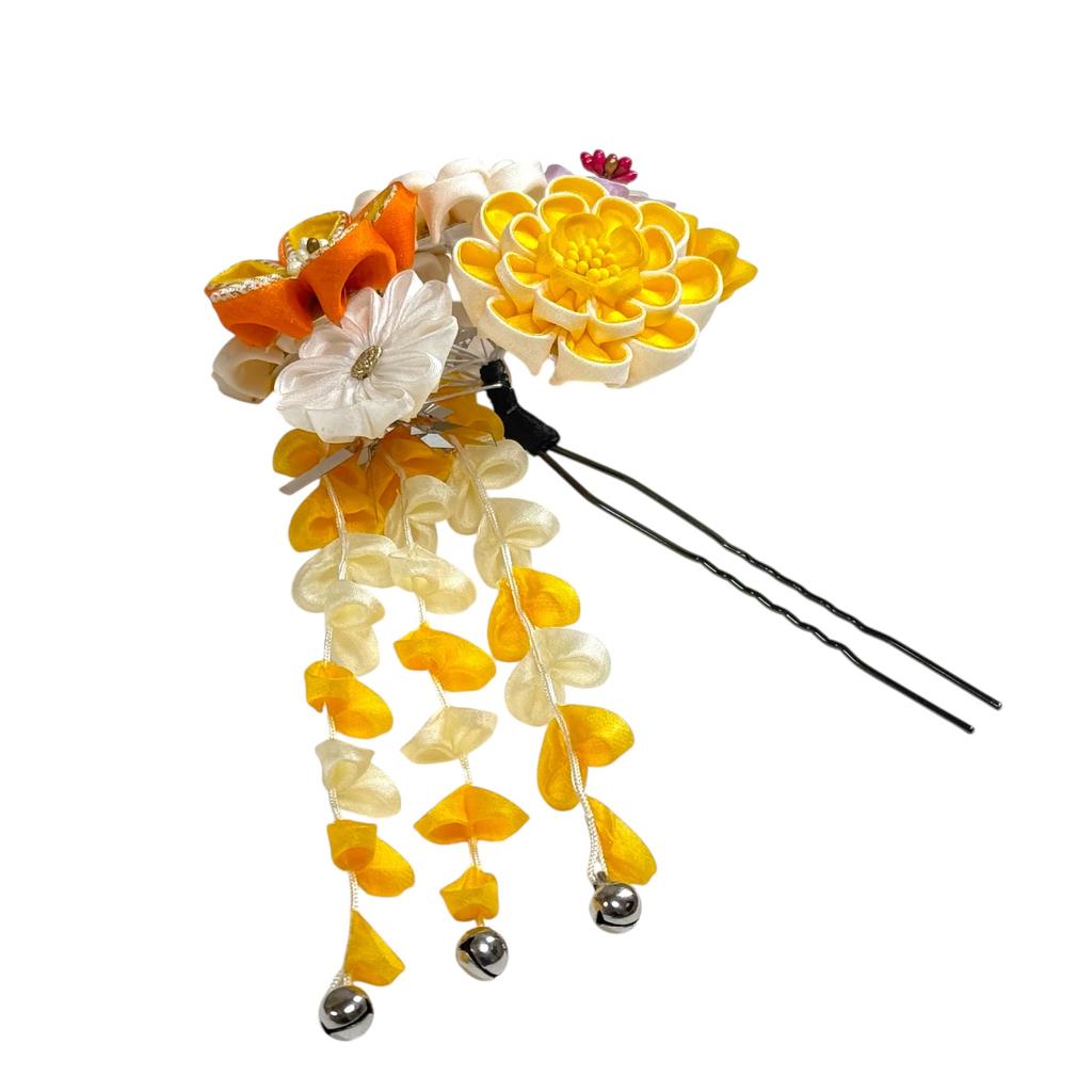 Yellow Hair Ornament for Ceremony Kimono Coming-of-Age (KZ-2)