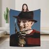 freddy krueger  Halloween Blanket  Camping Flannel Bedding Throws For Living Room Super Warm Design Quality Bedspread