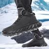 Fashion Men Winter Snow Boots Warm Flocking Thick High Top Outdoor Cotton Shoes Waterproof Anti-slip Cotton Boots