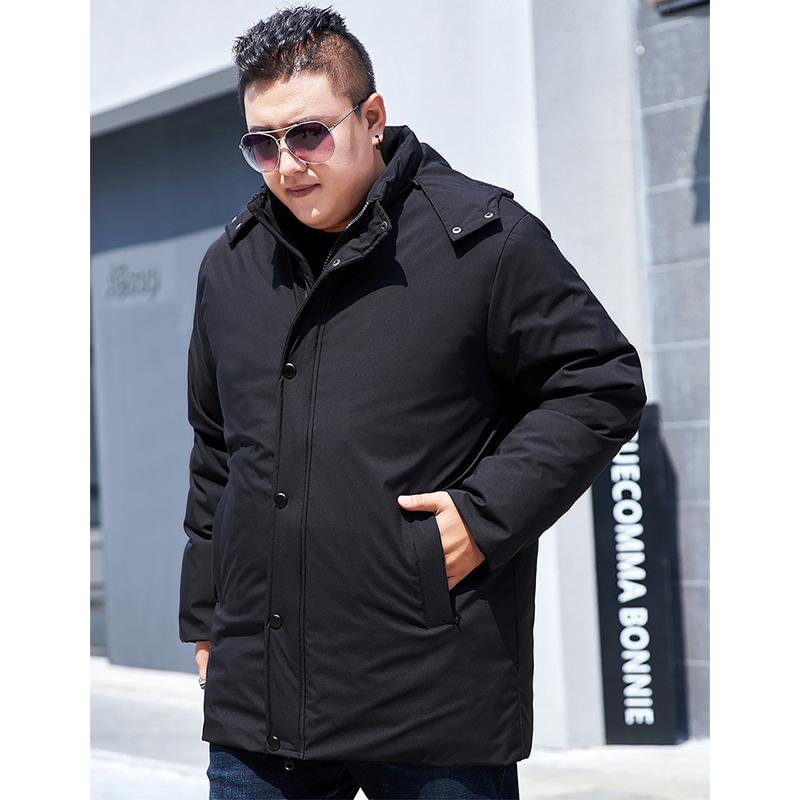 Осенние и зимние пуховики, модная мужская одежда, плотные свободные куртки средней и большой длины из хлопка, теплые и повседневные куртки из хлопка, верхняя одежда