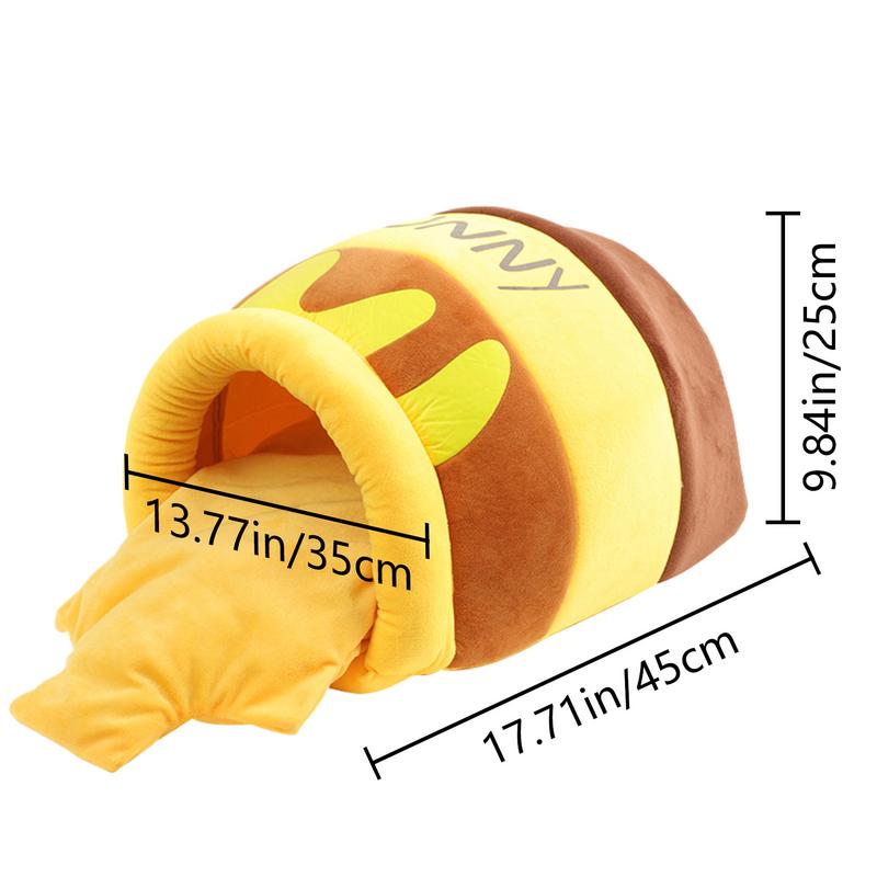 Кошачья пещера Honeypot Cat Bed Cute Pet House Cute Cat Bed With Removable Cushion Warm Cave Nest Sleeping Bed For Cats Small Dogs