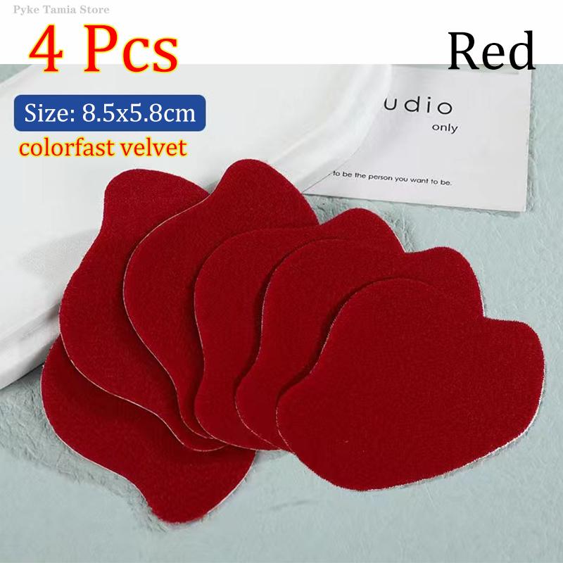 4pcs Sports Shoes Repair Stickers Suede Heel Protector Anti-Wear Repair Holes Self-adhesive Patches Insoles Pad Foot Care Insert