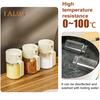 Glass Spice Jar with Spoon Locking Design Airtight Lid Multifunctional Seasoning Container for Spices Salt Sugar
