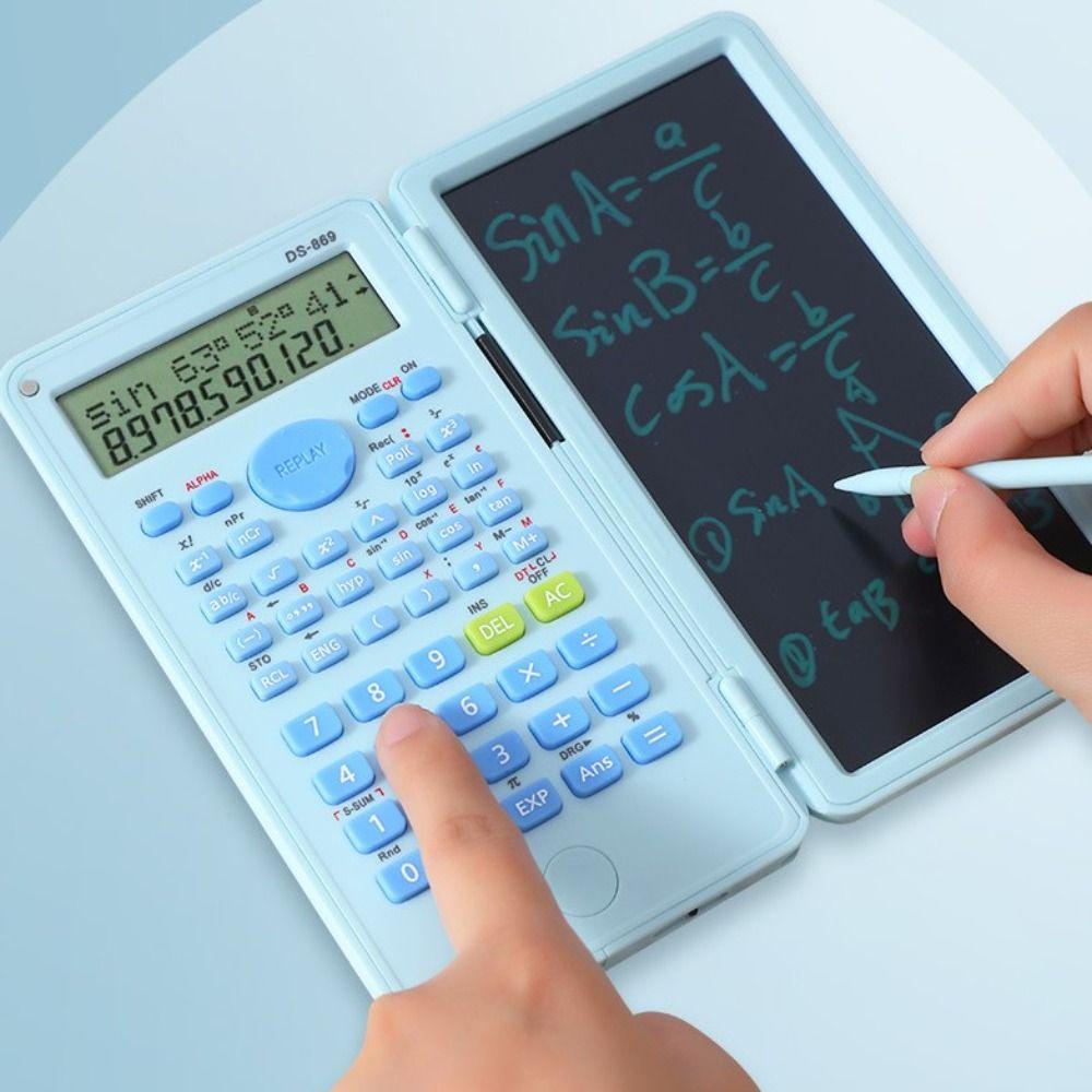 2 IN 1 Scientific Calculator with LCD Notepad Portable Handwriting Board Math Calculator  Students