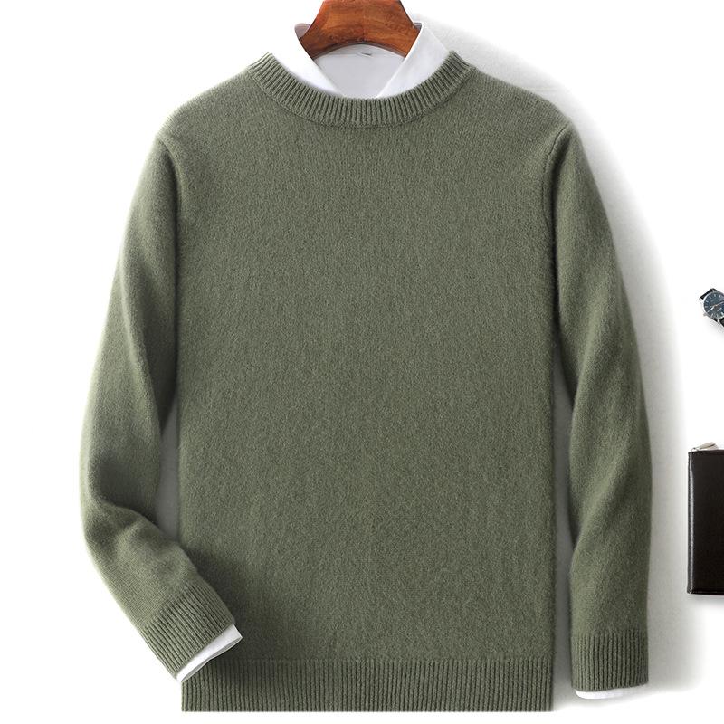 Новый кашемировый свитер утолщенный пуловер с полувысоким воротником с кашемировым свитером мужской внутри