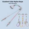 Gradient Color Dual Handle Lead 360° Swivel Dog Running Leash  Outdoor Activities