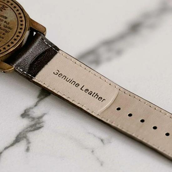 Латунный солнечный компас наручный Винтажный кожаный ремешок Навигационные часы