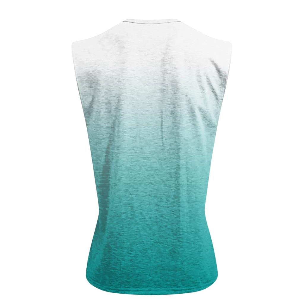 Мужская состаренная рубашка без рукавов с градиентным принтом