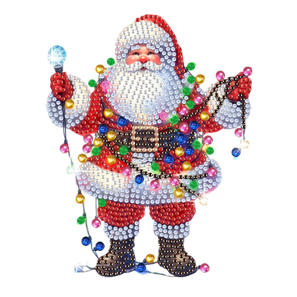 Acrylic Shaking Head Christmas Cat Diamond Painting Desktop Ornaments Kit Diamond Painting Desktop Decors for Home Office Decor