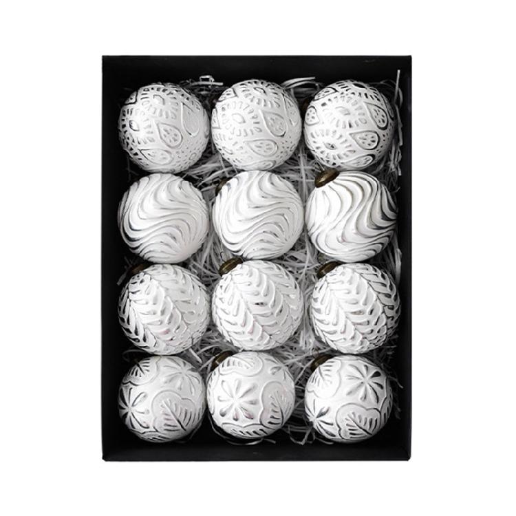 12 шт. Мерцающие елочные шары 8 см Небьющиеся елочные шары Подвесные украшения для елки Венка Каминной полки