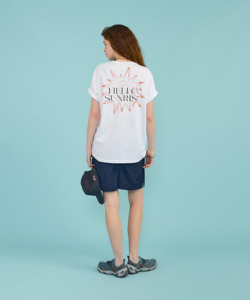 HELLO SUNRISE Hs Sunburst Icon Tee _White