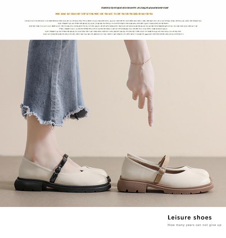 Women's 2023 Thick-Soled Mary Jane Loafers - Spring/Autumn Round-Toe Chunky Heel, Soft Sole