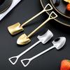 8Pcs Stainless Steel Watermelon Spoon Set Vacuum Titanium Plated Anti-rust Spoons for Coffee Desserts