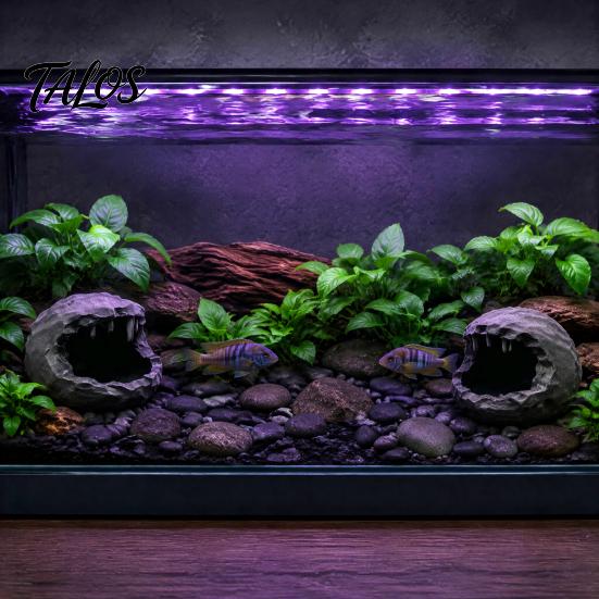 Рождественское украшение для аквариума, Укрытие-пещера, 3D-печатная пещера-снежинка с креветками, Дерево для аквариума с петушками, Место для укрытия
