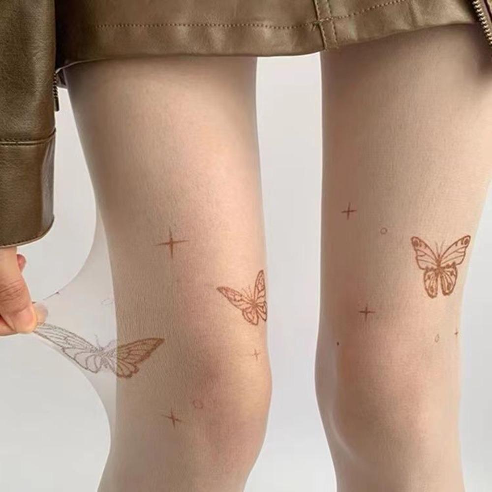 Колготки из бабочкового шелка, прозрачные, телесного цвета, винтажные, ультратонкие, летние