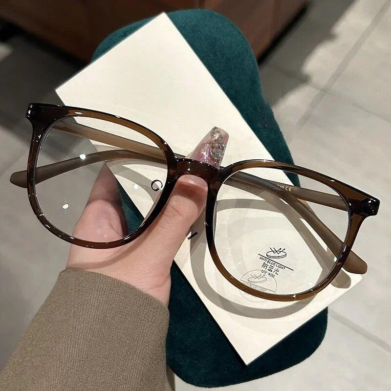 New Fashion Myopia Glasses for Women Men Round Transparent Short Eyeglasses Retro Minus Diopter Eyeglasses Optical Prescription