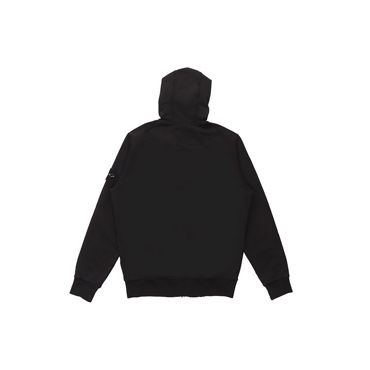 STONE ISLAND Классическое однотонное худи на молнии с нашивкой, унисекс, черное 721564251-V0029
