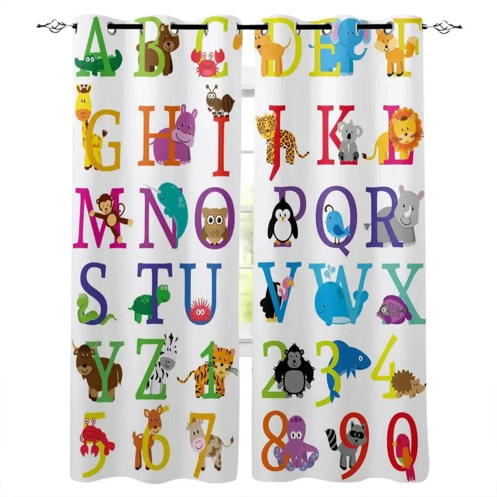 Спальня Кухня Шторы Мультфильм Зоопарк Животные Коллекция Джунгли Ребенок Оконные Шторы Шторы для Гостиной Декоративные Элементы