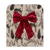 Yousheng Christmas Chair Cover with Bowknot Decorative Winter Chair Back Cover Deer Print Festive Holiday Home Decor