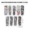 Waterproof Tattoo Stickers Large Full Arm Tiger Fake Temporary Tattoo Stickers 9pcs/Set