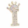 Crown 26 Initial Letters A To Z   Brooch Pins Women