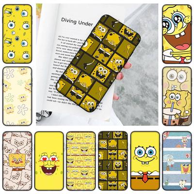 Мягкий черный чехол JS41 Cut SpongeBob для Xiaomi Poco X6 X4 M5 M6 F5 F6 C65 C55 C50 C51 C40 Pro Redmi 14C A3X 13C 12C 11T 10A 9C Note 7 6 8A Plus