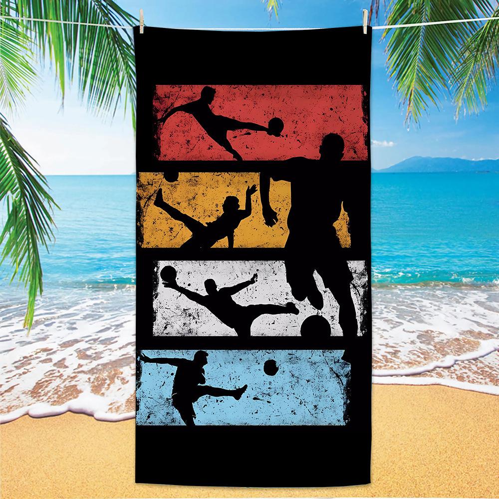 New Football Beach Towel World Cup Theme Microfiber Beach Towel Adult Large Beach Towel